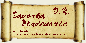 Davorka Mladenović vizit kartica